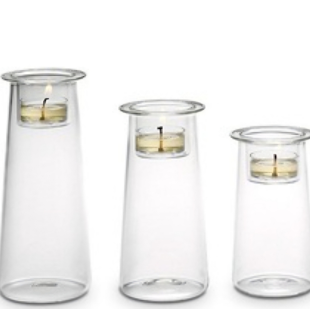 PartyLite Symmetry Trio candle holders.  P91205 - Retired - NIB
